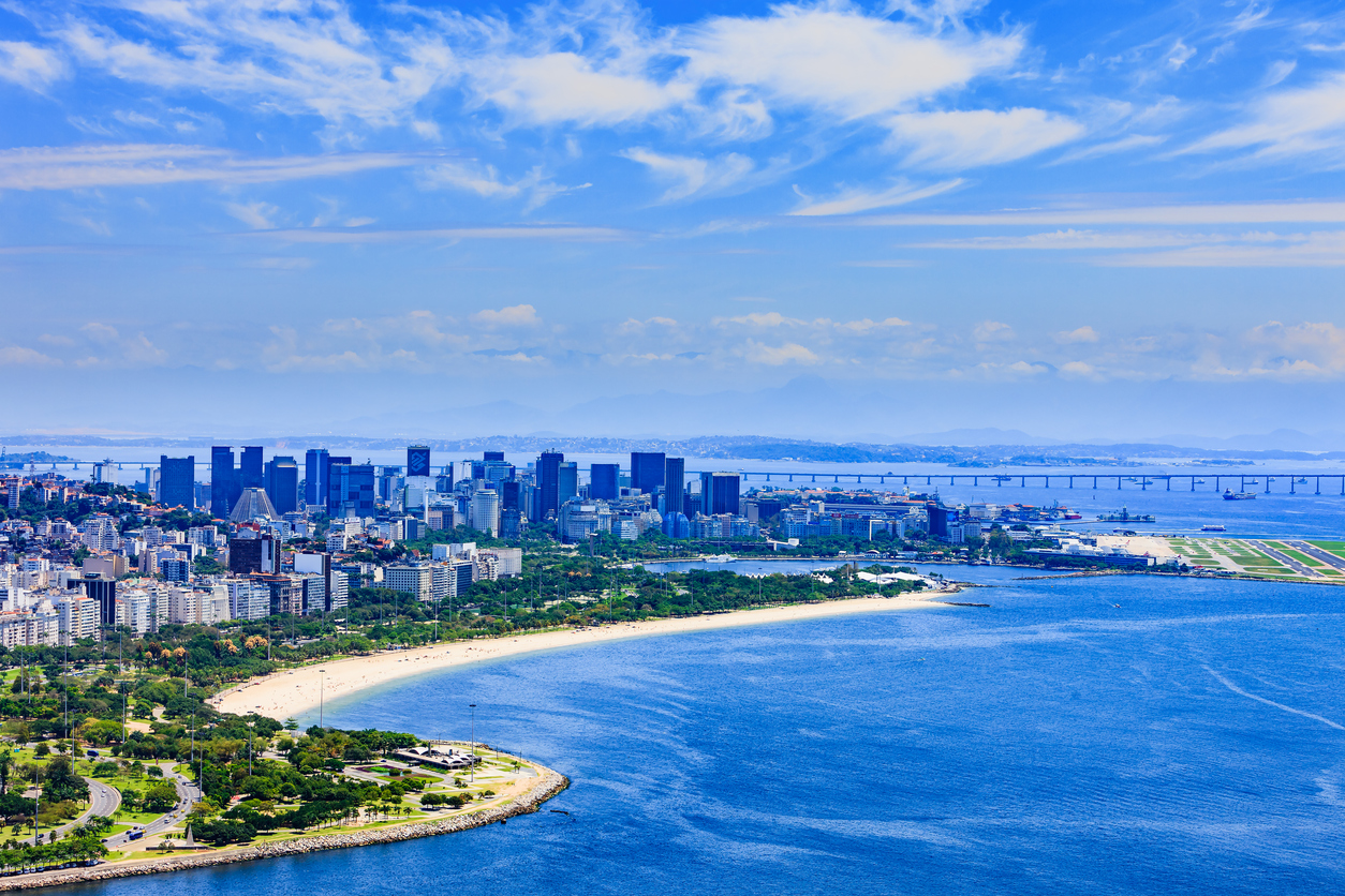 aerial view of brazillian beach