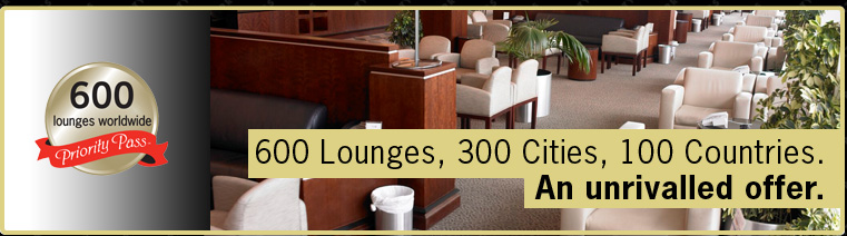 600 Lounges, 300 Cities, 100 Countries. An unrivalled offer.