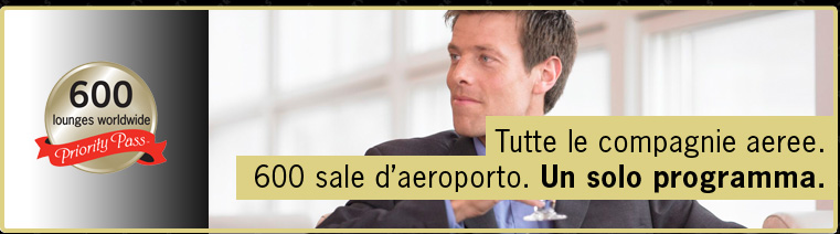 Tutte le compagnie aeree. 600 sale d'aeroporto. Un solo programma.